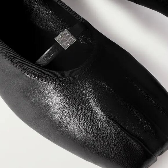 NIB$775 GIVENCHY Embellished Pleated Calfskin 4G Ballerina Slip-On Flats 39 9 - Picture 1 of 16